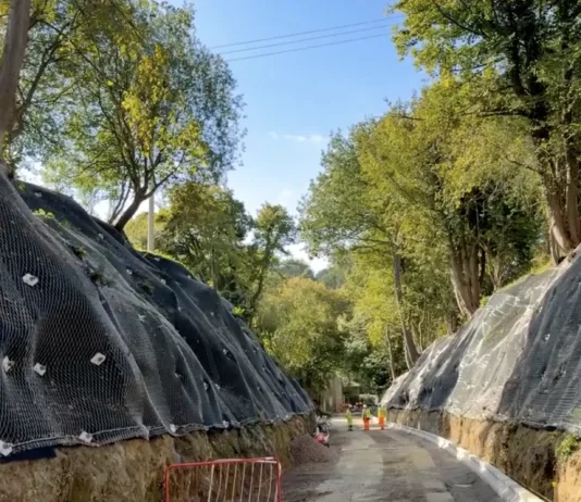 Dinah’s Hollow stabilisation scheme enters final months Dinnahs hollow near final stage of repairs